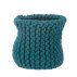 Panier de rangement en tricot - Bleu pétrole
